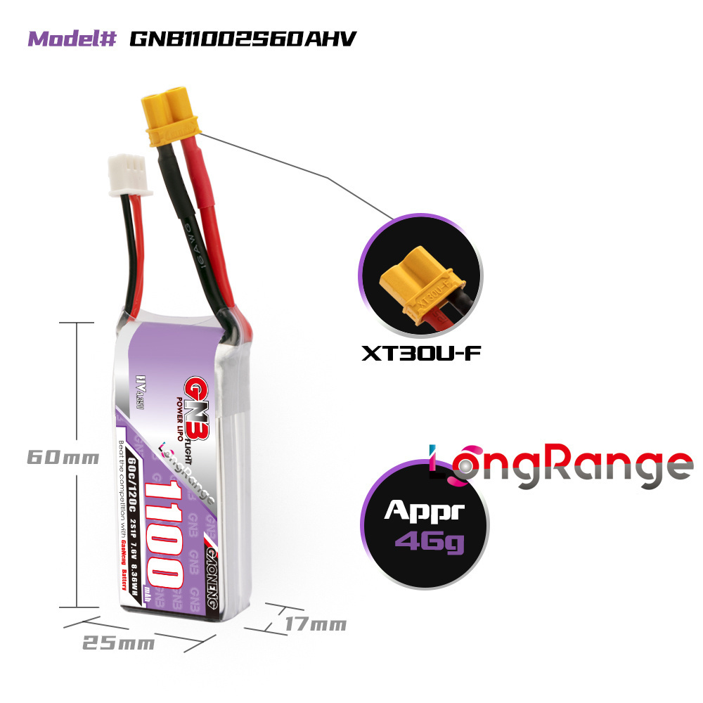 GNB 1100mAh 2S 3S 4S 6S 60C/12 - Drone Gimbal Controller ulasan dan harga