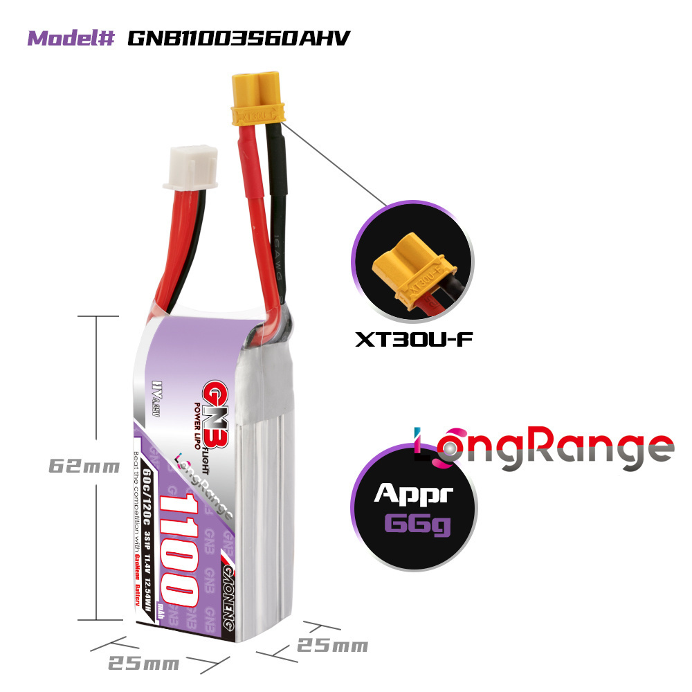 GNB 1100mAh 2S 3S 4S 6S 60C/12 - Drone Gimbal Controller ulasan dan harga